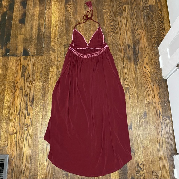 NWOT Express high low boho embroidered halter maxi dress - Picture 3 of 14